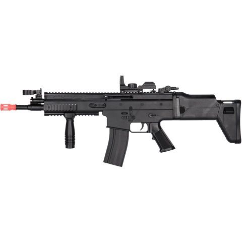 UK ARMS MK16 Spring Airsoft Rifle with Fold Stock - Black