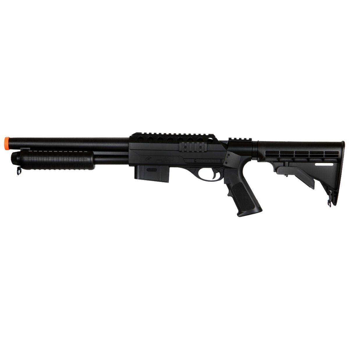 Double Eagle M500 Pump Action Airsoft Shotgun with Retractable LE Stock