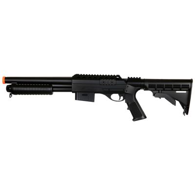 Double Eagle M500 Pump Action Airsoft Shotgun with Retractable LE Stock