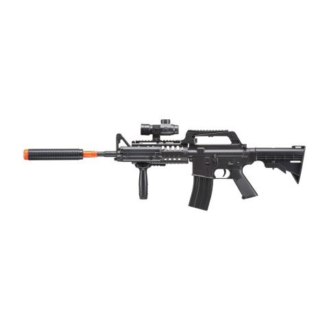 WELL M4  Airsoft Spring Rifle with Scope - Grip - Laser - Extension