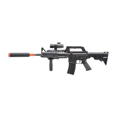 WELL M4  Airsoft Spring Rifle with Scope - Grip - Laser - Extension