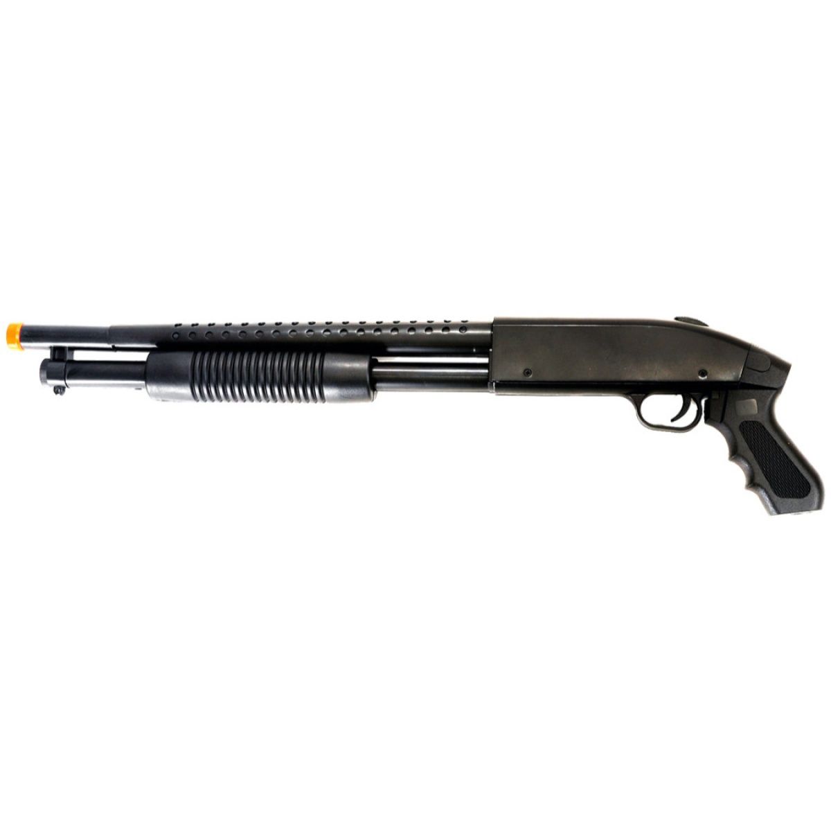 CYMA P788B Pump Action Airsoft Spring Shotgun, COLOR: Black