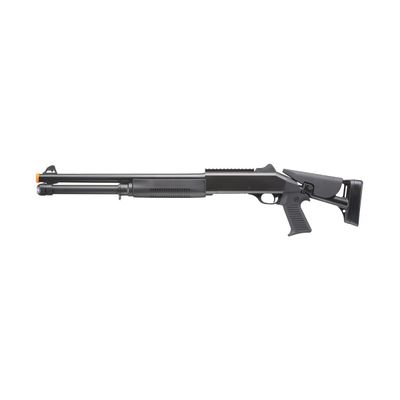 Double Eagle M56DL Tri-Shot Airsoft Spring Shotgun Long Barrel Retractable Stock