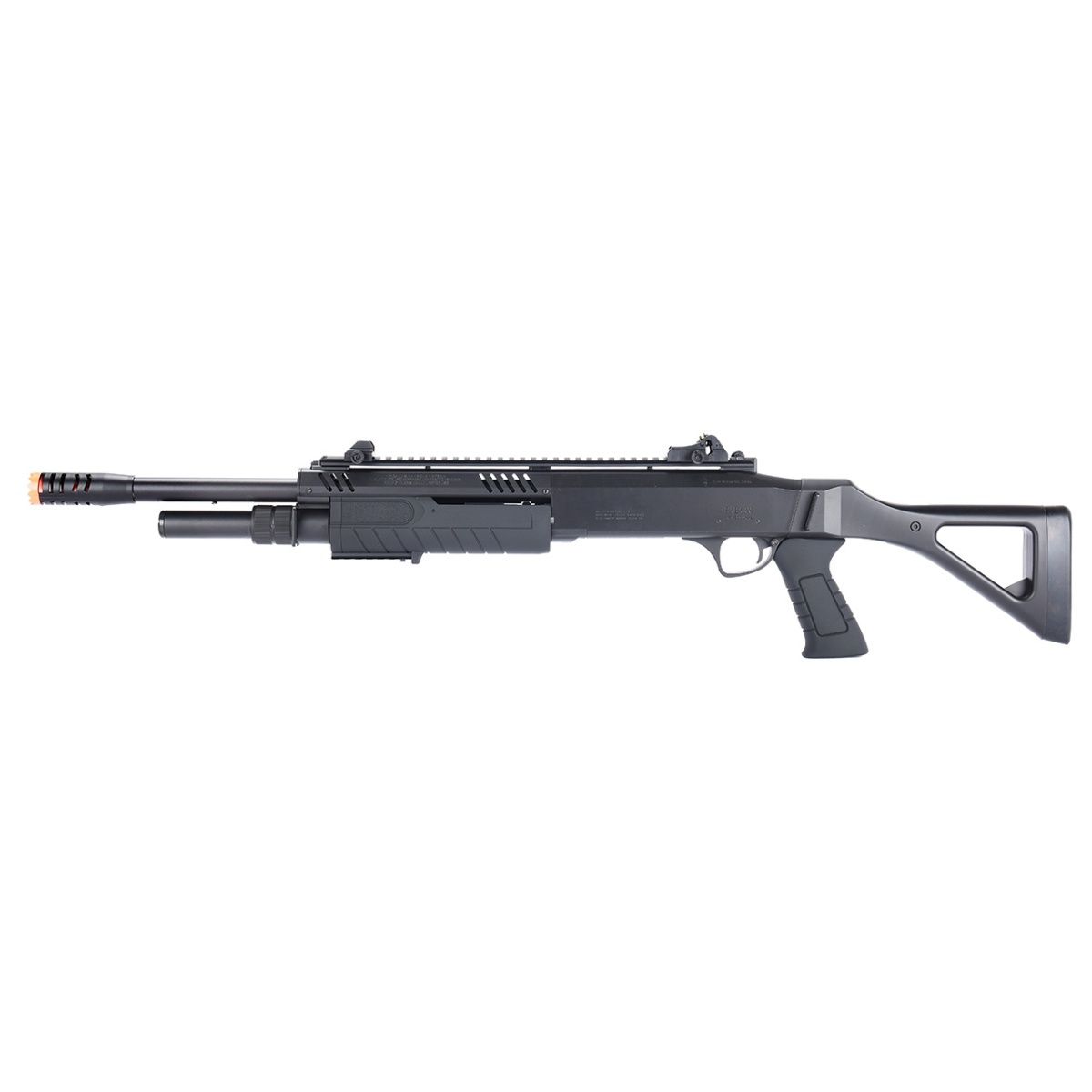 FABARM STF/12 Long Barrel Shotgun with Fixed Stock, COLOR: Black