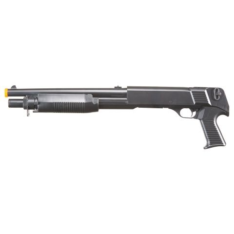 UK ARMS M183A1 Spring Shotgun with 4 Bullet Shells, Pistol Grip - Black