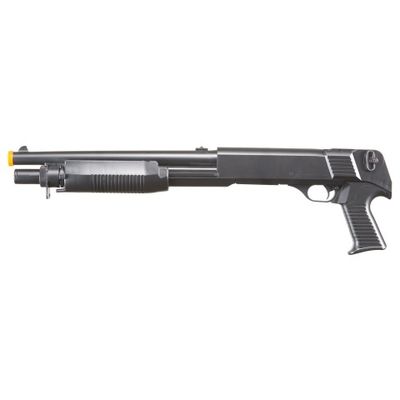 UK Arms M183A1 Spring Shotgun with 4 Bullet Shells, Pistol Grip - Black