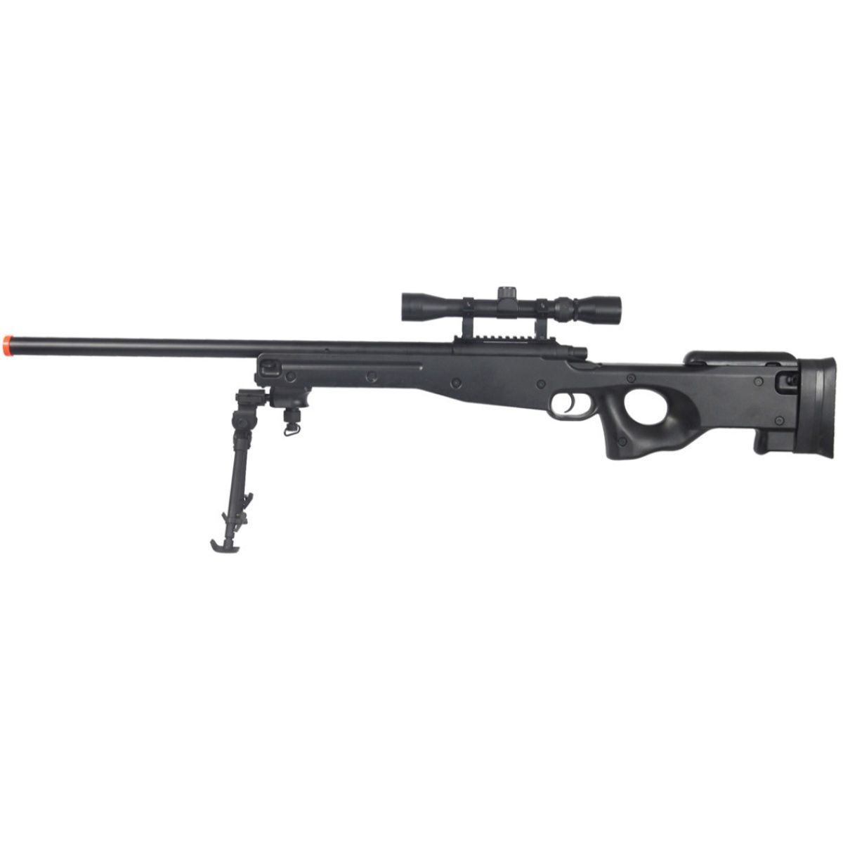 AGM IU-L96BAB Bolt Action Airsoft Sniper Rifle with Scope &amp; Bi-Pod