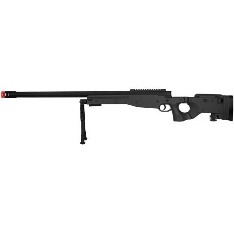 UK ARMS M1196B Bolt Action Airsoft Sniper Rifle with Folding Stock, COLOR: Black