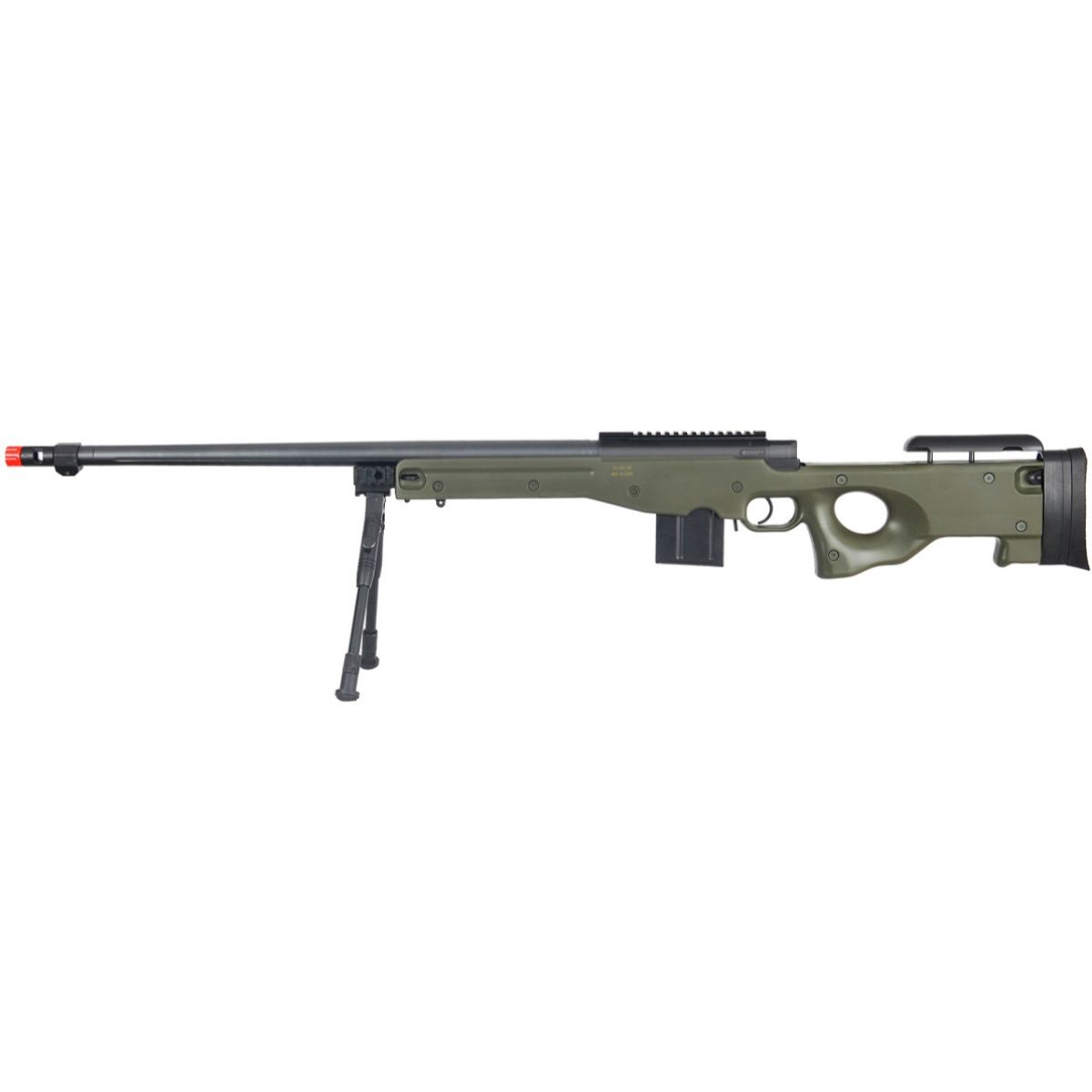 UK Arms Airsoft L96 Bolt Action Fluted Rifle with Bi-Pod