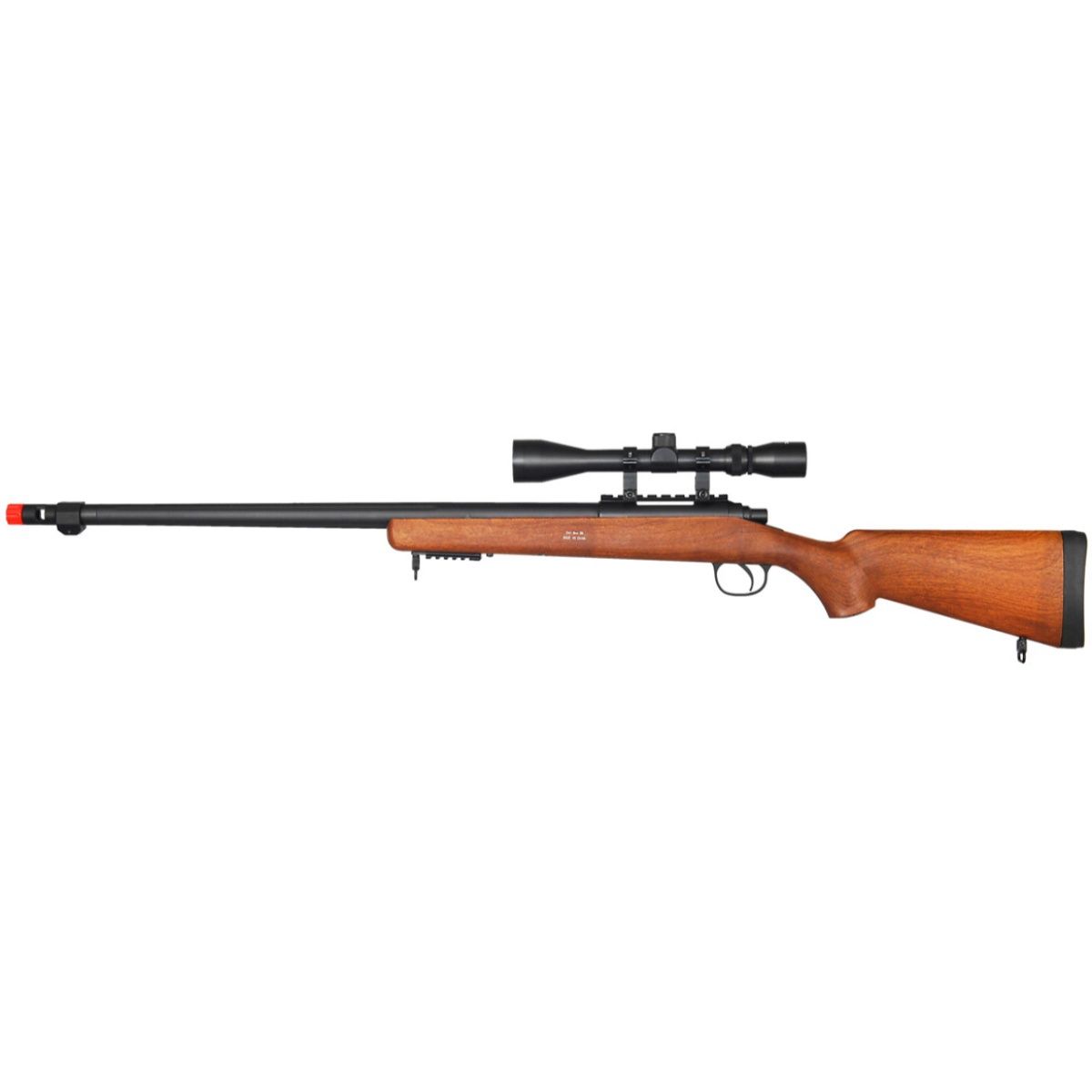 UK Arms Airsoft VSR-10 Bolt Action Scope Rifle with Fluted Barrel
