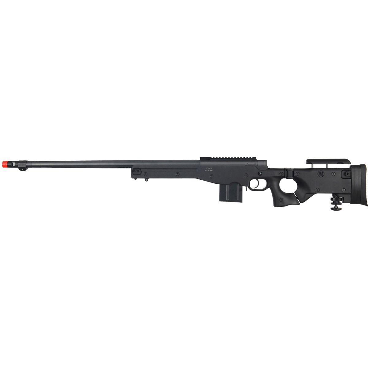 Well Airsoft L96 AWP BOLT Action Rifle with Fluted Barrel, COLOR: Black