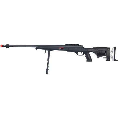 WELL Airsoft Bolt Action Sniper Rifle with Fluted Barrel &amp; Bi-pod