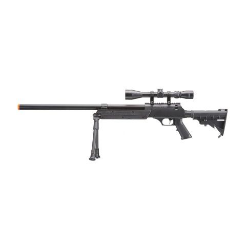 Well Fire MB06 Airsoft Bolt Action Sniper Rifle with Scope &amp; Bipod