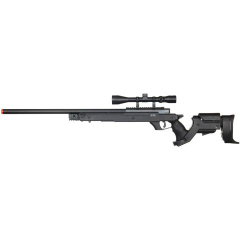 WELL Airsoft MB04 Bolt Action Rifle with Scope Adjustable Cheek Rest