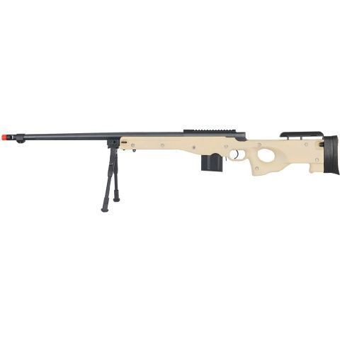 WellFire Airsoft L96 Bolt Action Rifle with Fluted Barrel &amp; Bipod