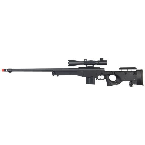 WELL MB 4403BA2 Bolt Action Airsoft Rifle with Fluted Barrel &amp; Illuminated Scope