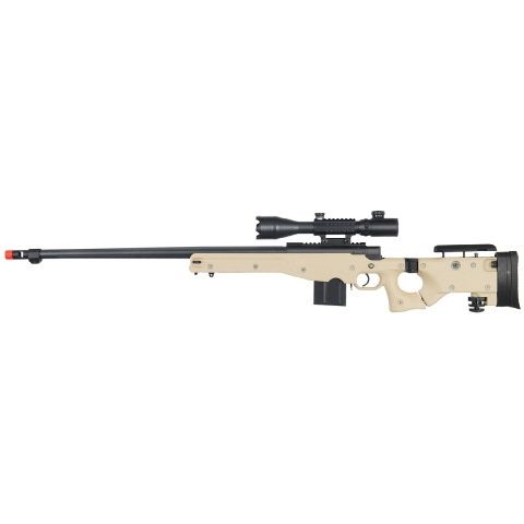 WellFire Airsoft L96 Bolt Action Tri Rail Rifle with Scope &amp; Barrel