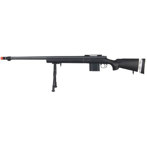 Wellfire Airsoft Bolt Action Rifle with Fluted Barrel &amp; Bipod