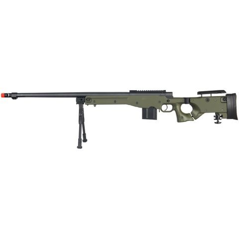 WELL MB4403GBIP Bolt Action Airsoft Rifle with Fluted Barrel &amp; Bi-Pod