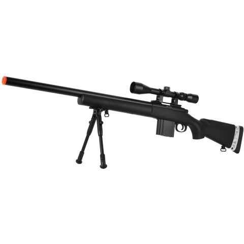 Wellfire MB4404BAB Airsoft M24 Sniper Rifle with Scope &amp; Bipod