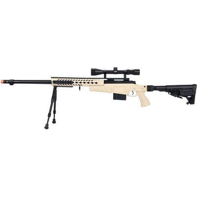 WellFire  MB4418-1 Bolt Action Airsoft Sniper Rifle with Scope &amp; Bipod