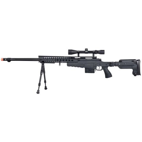 WellFire MB4418-3 Bolt Action Airsoft Sniper Rifle with Scope &amp; Bipod