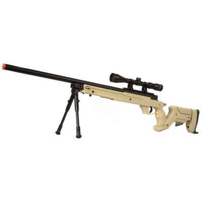WellFire SR22 Bolt Action Type 22 Sniper Rifle with Scope &amp; Bi-Pod