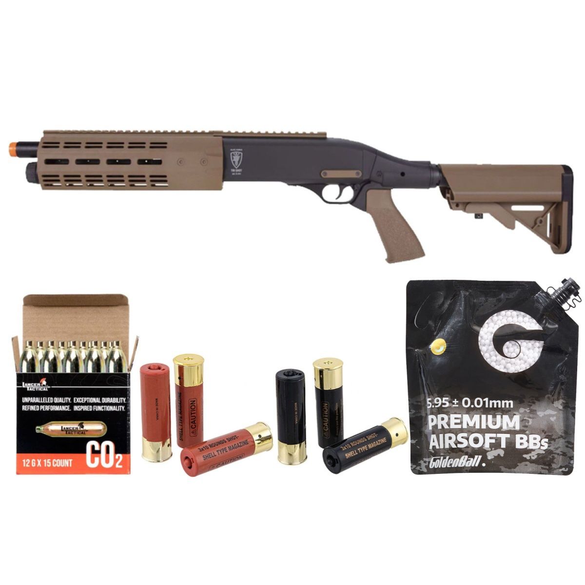 Elite Force CO2 Tri-Shot Airsoft Shotgun - Shell - CO2 Combo