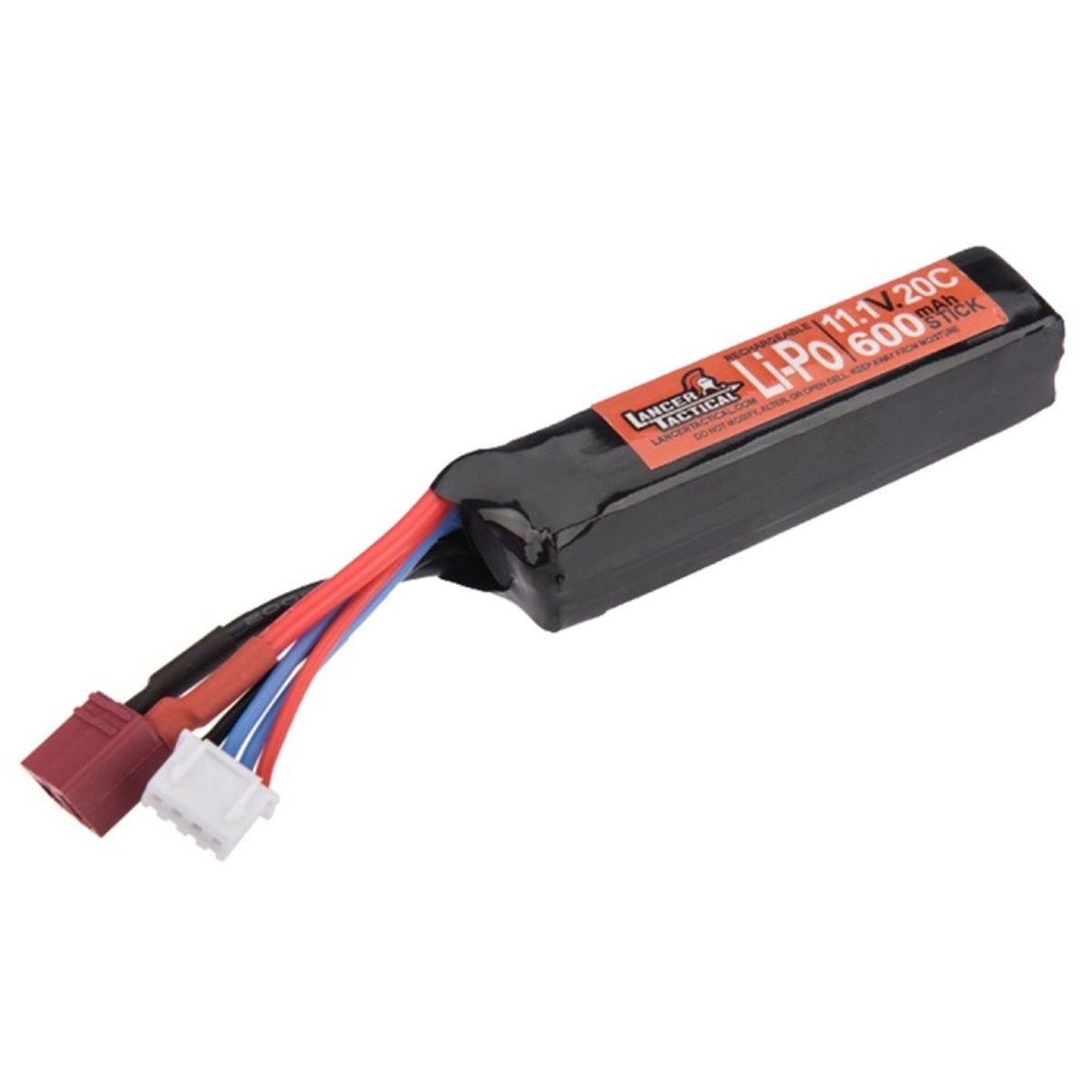 Lancer Tactical 11.1V 600mAh 20C PDW Stick LiPo Battery