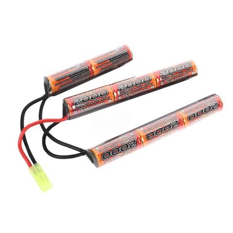 VB-Power Airsoft 9.6V Ni-MH Crane Stock Type AEG Battery - 2000 MAH