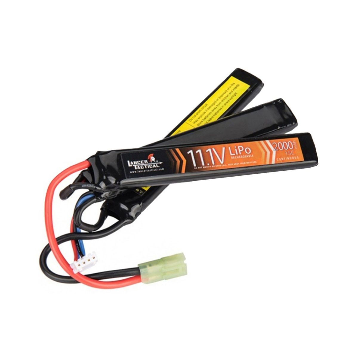 Lancer Tactical 11.1v 2000mAh 15C Triple Butterfly Lipo Battery