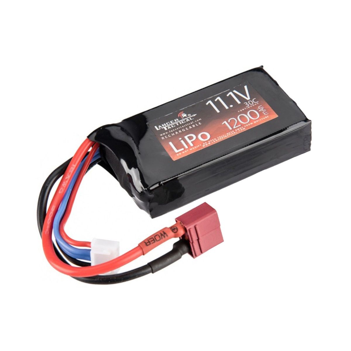 Lancer Tactical 30C 11.1v 1200Mah Lipo Battery with Deans Connector