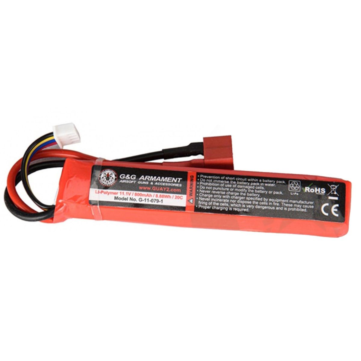 G&amp;G 20C 11.1V 800mAh Stick Li-Po Battery