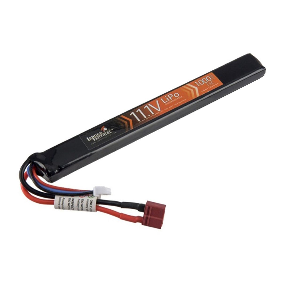 Lancer Tactical 11.1v 1000mAh 15C Stick LiPo Battery - Deans Connector
