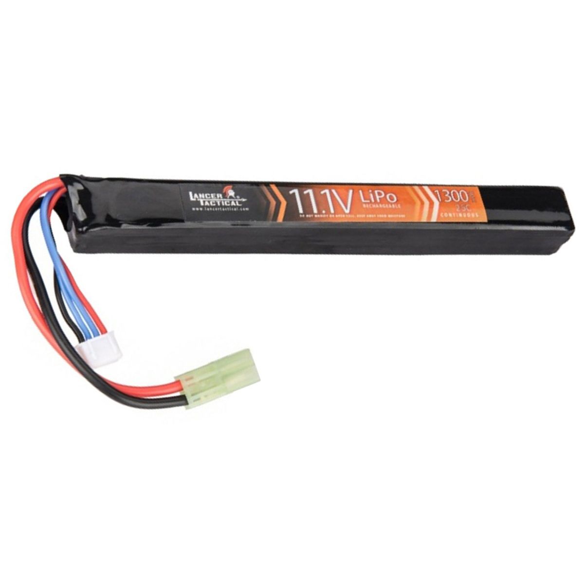 Lancer Tactical 11.1V 1300 mAh 25C Stick LiPo Battery