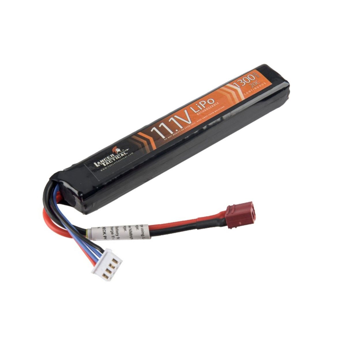 Lancer Tactical 11.1v 1300mAh 20C Stick LiPo Battery (Deans Connector)