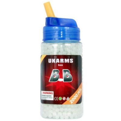 Glow In The Dark 0.12g 6mm BBs - 2000 Rounds Bottle