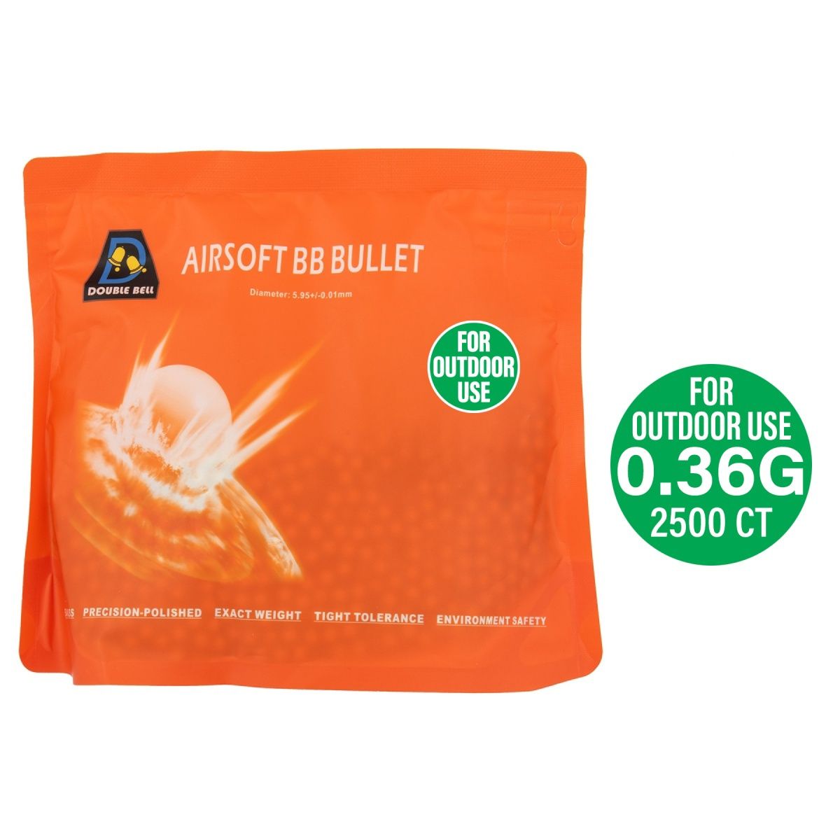 Double Bell 6mm 0.36g Outdoor Airsoft BBs - 2500rds