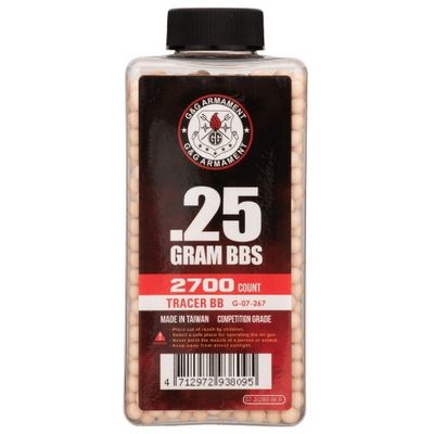 G&amp;G 0.25g Airsoft 6mm Tracer BBs 2700rd - Red