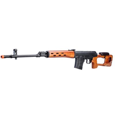 Atlas Custom Works SVD Dragunov Spring Powered Airsoft Sniper Rifle with Fixed Sportsman Stock