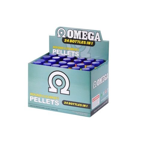 Omega 630 Round Hand Grenade Style 0.12g BB Bottle - Mix Colors, COUNT: 4-Pack