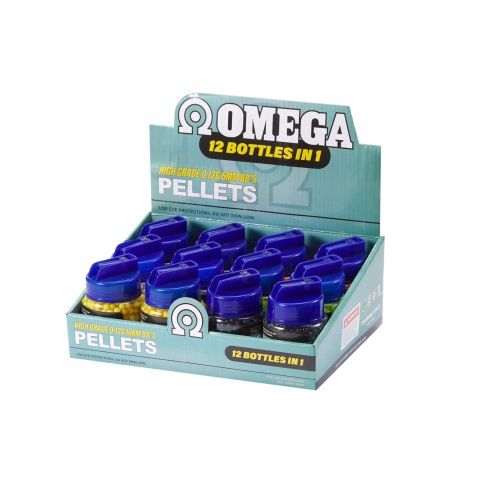 Omega 960 Round 0.12g BB Bottle - Mix Colors, COUNT: 4-Pack