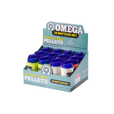 Omega 1800 Round 0.12g BB Bottle - Mix Colors