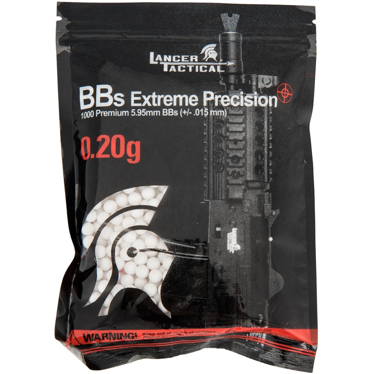 Lancer Tactical CA-101 0.20g Seamless BB's - 1000 Rds, COUNT: 2-Pack