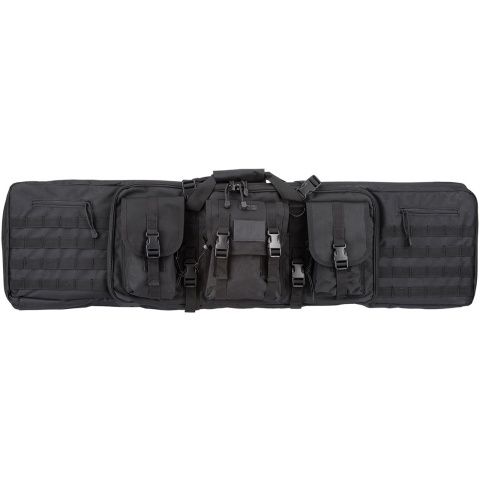 Lancer Tactical 48" 600D PVC Molle Belt Double Gun Case - Black