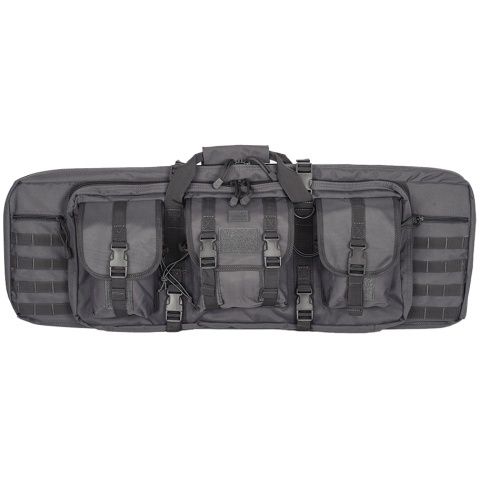 Lancer Tactical 36" MOLLE 600D Polyester Double Gun Bag - GRAY