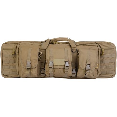Lancer Tactical Airsoft MOLLE 36-inch Double Gun Bag - COYOTE BROWN
