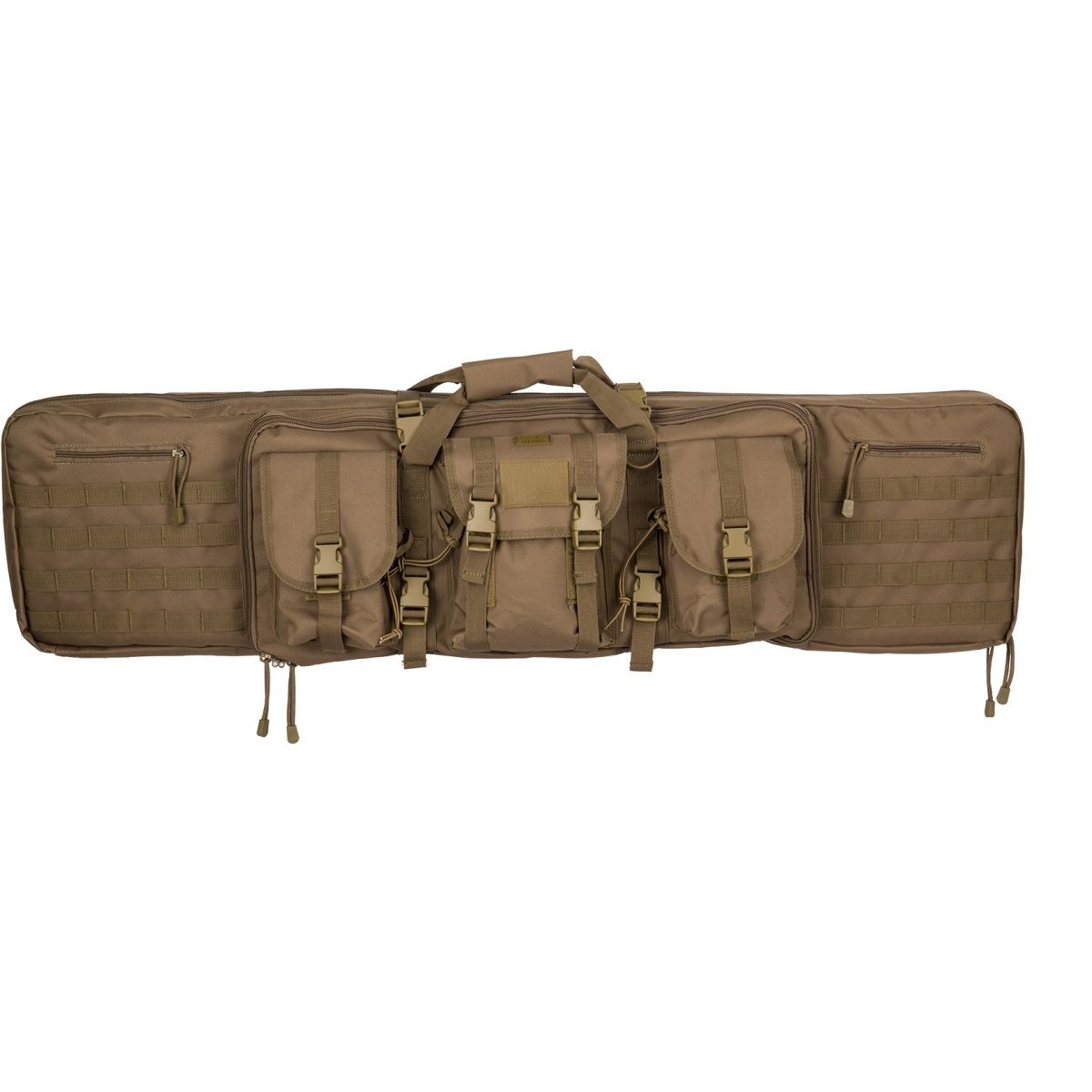 Lancer Tactical 48" 600D PVC Molle Belt Double Gun Rifle Case-Kahki Color