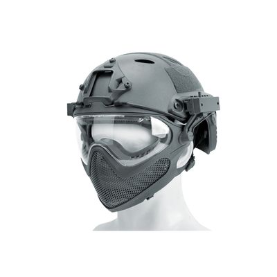 G-Force Pilot Full Face Helmet with Steel Mesh Face Guard