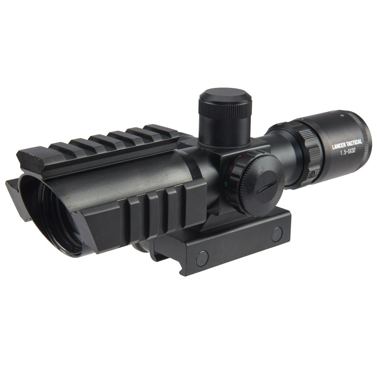 Lancer Tactical 1.5-5x32 Variable Zoom Adjustable Illuminated Rifle Scope
